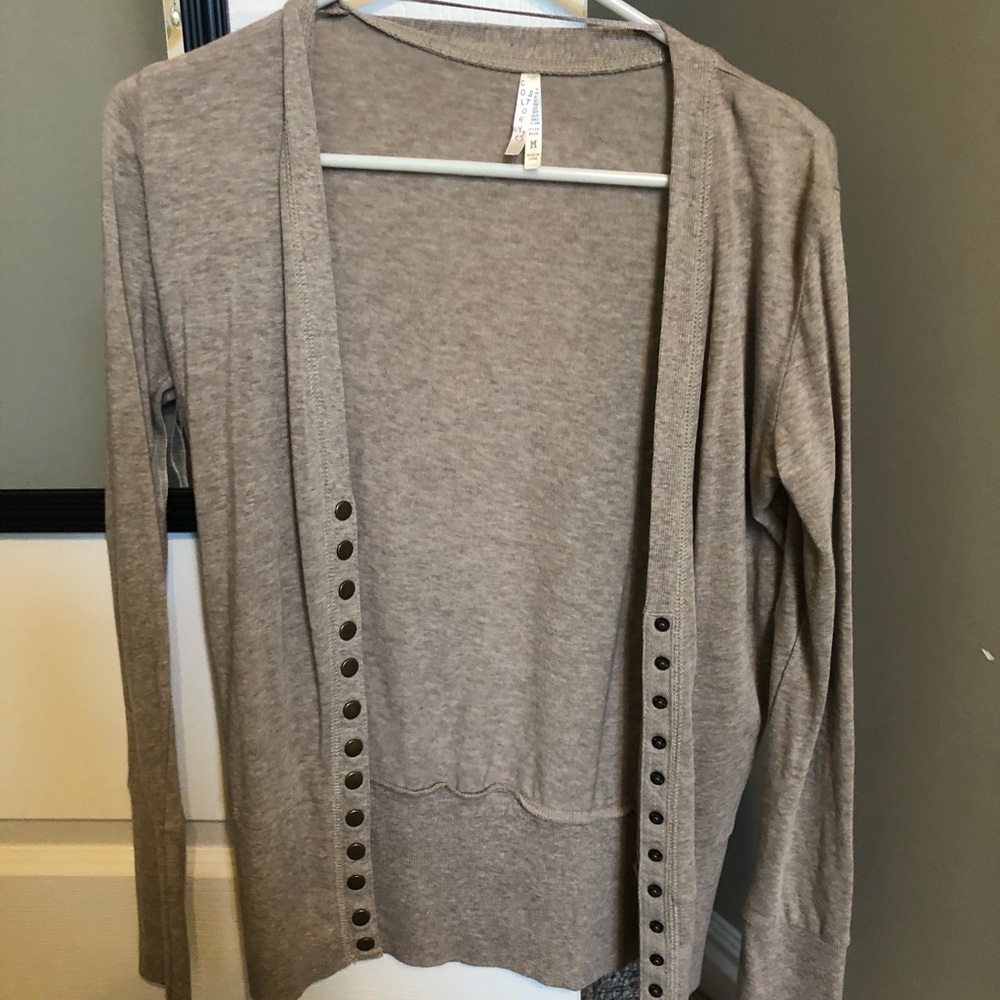 Tan cardigan